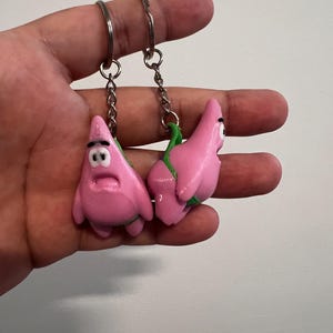 Patrick Starfish Keychain: 3D Printed PETG, Bikini Bottom Fan Gift