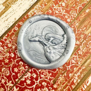 Adesivi sigillo di cera Pegasus - Sigilli di cera ragazza e cavallo - Scrittura di lettere - Creazione di carte - Adesivo di cera - Amico di penna - Sigilli di cera personalizzati - Mistico