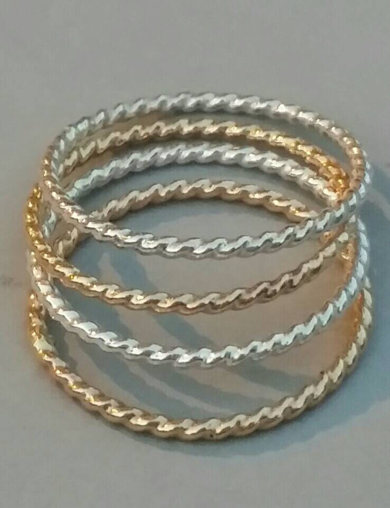 Statement rings bands skinny stacking ring gold filled Etsy
