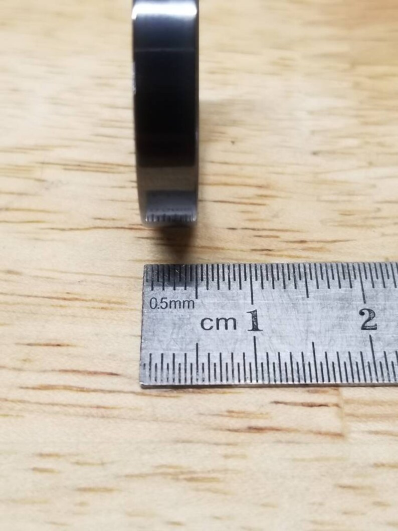 Niobium ring hypoallergenic jewelry black ringband mens rings Etsy