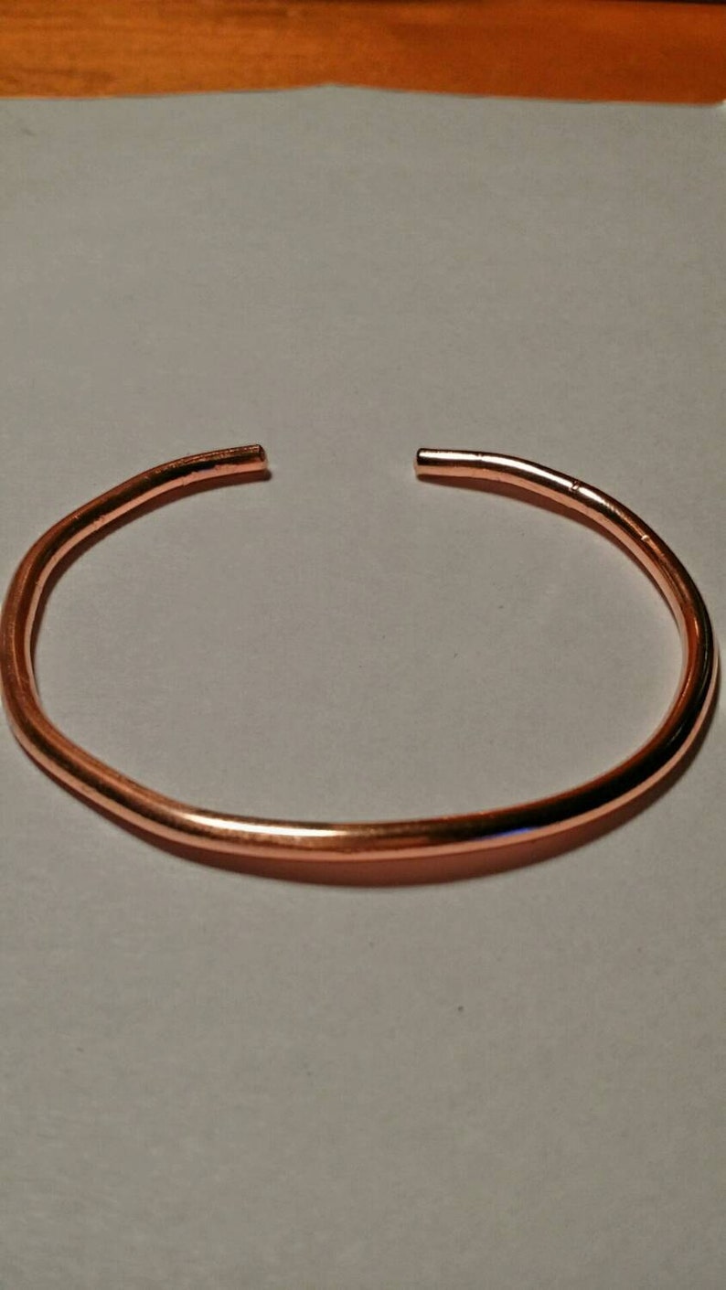 Copper hammered bracelet 6 gauge wire wrapped jewelry fashion Etsy