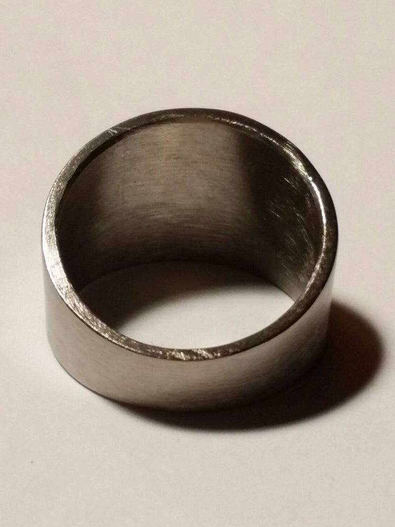 Titanium ring band ring hypoallergenic reactive metal tribal Etsy