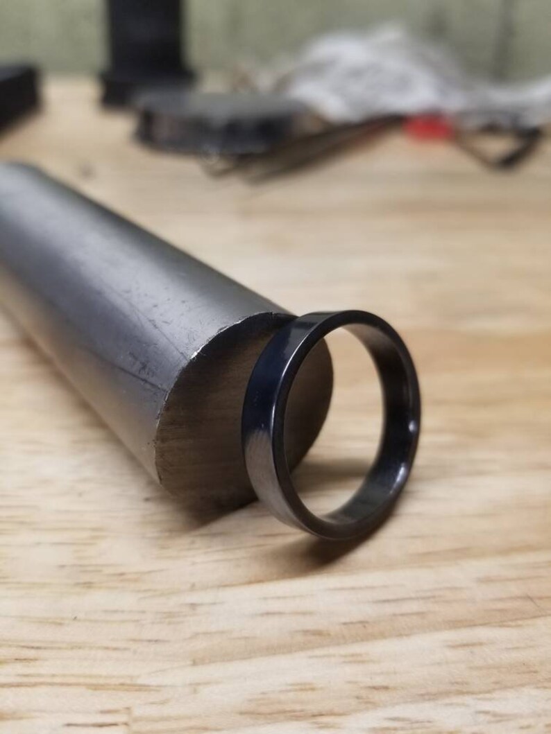 Niobium ring hypoallergenic jewelry black ringband mens rings Etsy
