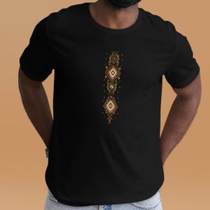 Camiseta con estampado de montaña estilo boho / Camiseta geométrica de naturaleza y bosque