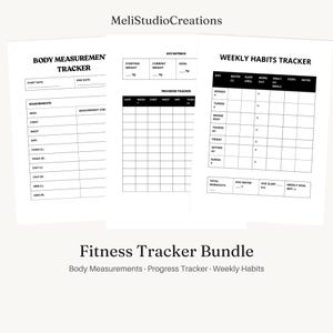 Weight Loss Tracker | Printable Body Measurements Chart | Weekly Habits & Progress Journal | Editable Canva Template