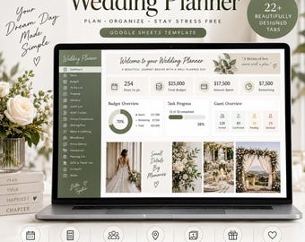 Wedding Planner Spreadsheet, Digital Wedding Planner Template, Wedding Budget Tracker, Guest List & Timeline, Google Sheets Planner