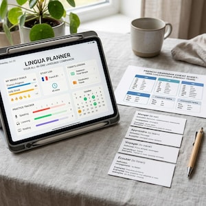 PolyglotForge Language Learning System | 10+ Languages, AI Tutor, Printable Worksheets (Digital Download)