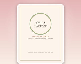 Student Planner, Assignment Tracker 2026–2027 Academic Year, 500-Page Hyperlinked PDF