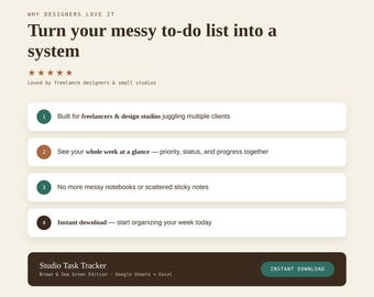 Task Tracker Spreadsheet, Brown Green Excel Planner With Weekly Summary