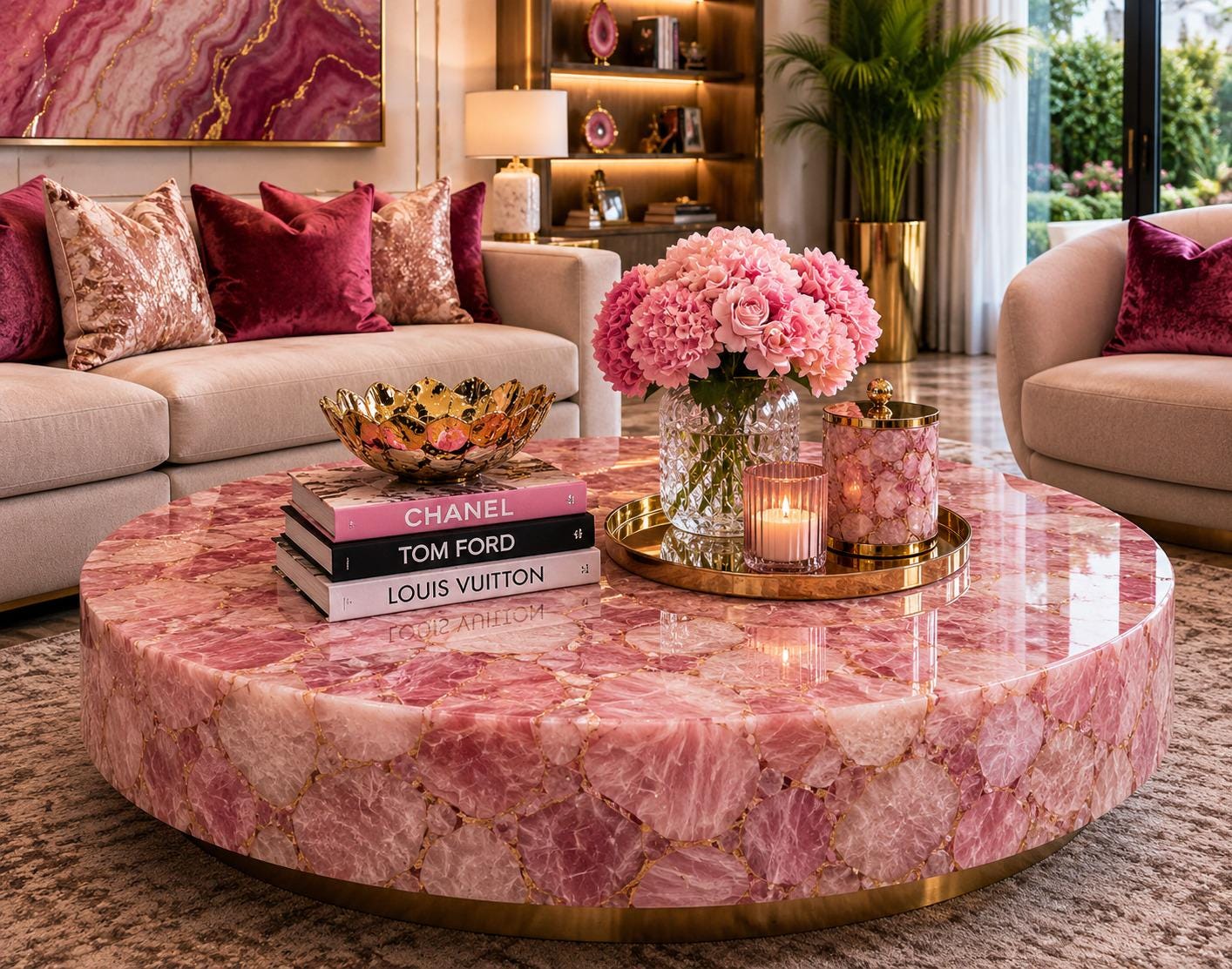 Pink Onyx Table - Etsy