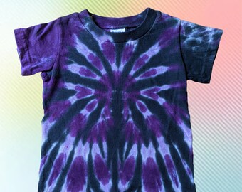 Purple and Black Tie-dye Tee Romper for Cool Babies 6 months