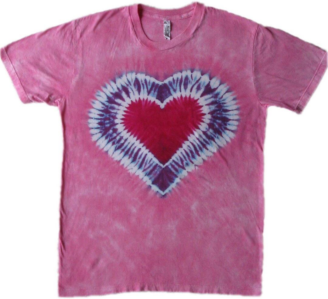 PF Faux Tie-Dye Heart Tee