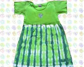 Spring Green Tie-Dye Infant Dress