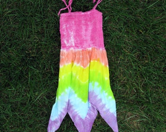 Pastel Rainbow Fairie Dress - Fairy Costume for Youth and Adults