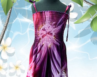 Purple and Fuchsia Starburst tie-Dye Fairie Dress