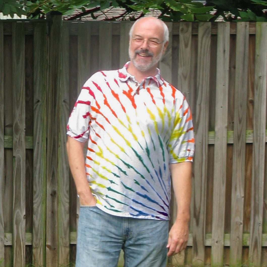 Rainbow Arc Tie-dye Golf Shirt | Etsy 