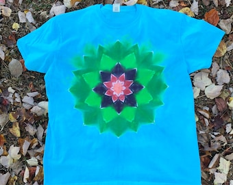 Lotusblume Tie-Dye T-Shirt Größe 2x