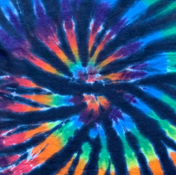 rainbow tie dye with black
