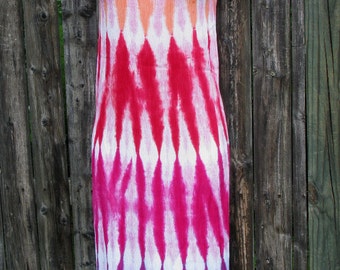 Summer Dress in Crinkle Rayon with Sunrise Tie-Dye