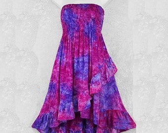 Tie-dye ruffled skirt or dress
