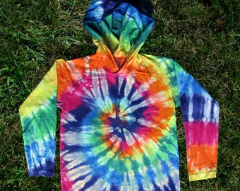 Rainbow Spiral Tie-dye Hoodie for Kids