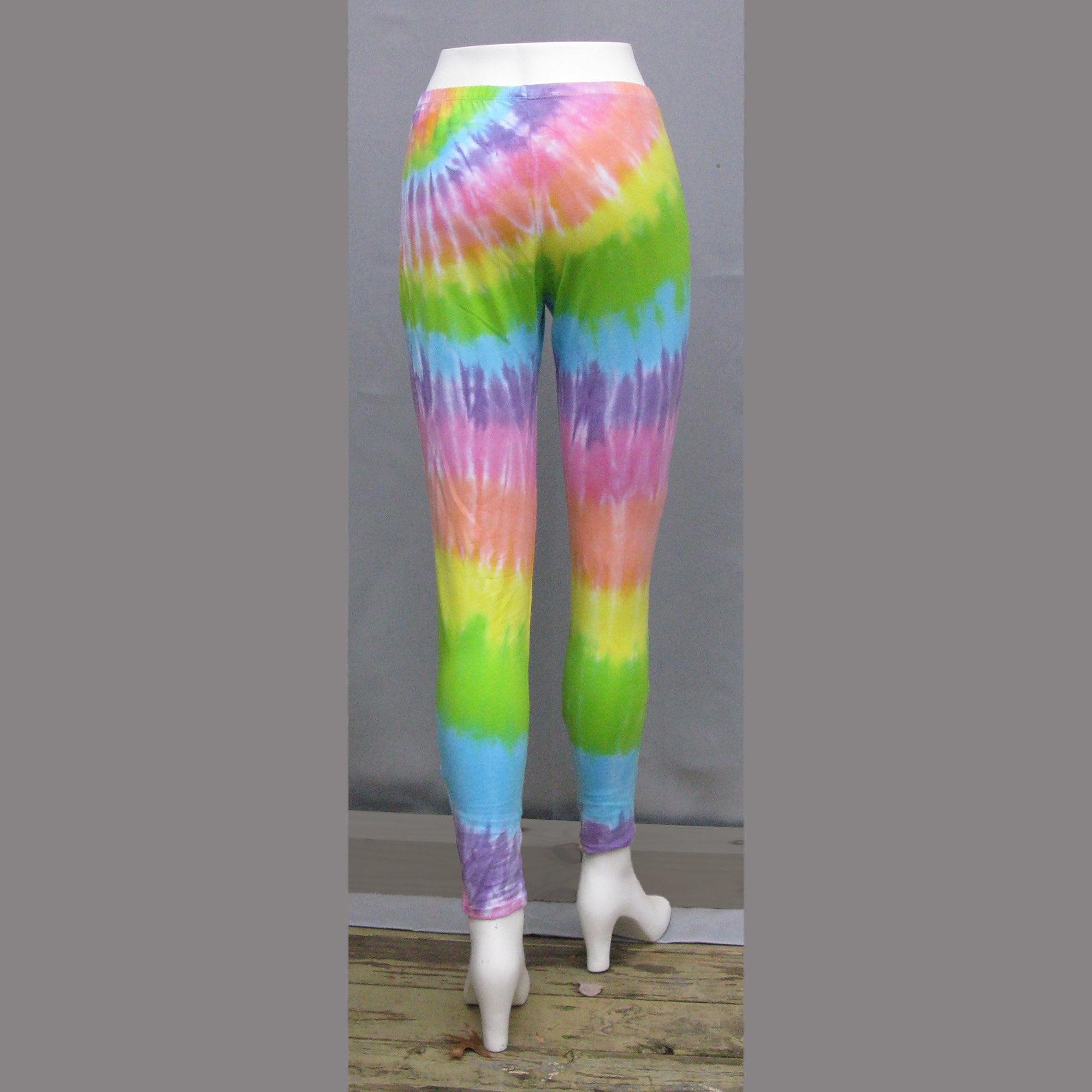 Pastel Rainbow Leggings, Tie Dye Leggings, Pastel Yoga Pants