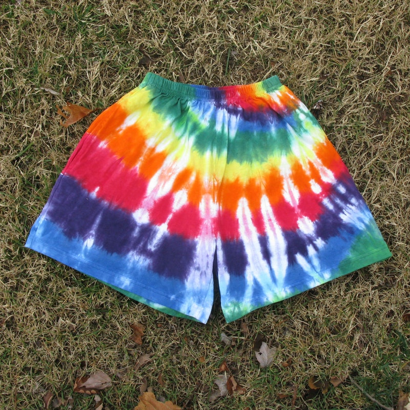 Swirl Rainbow Tie Dye Men's Shorts