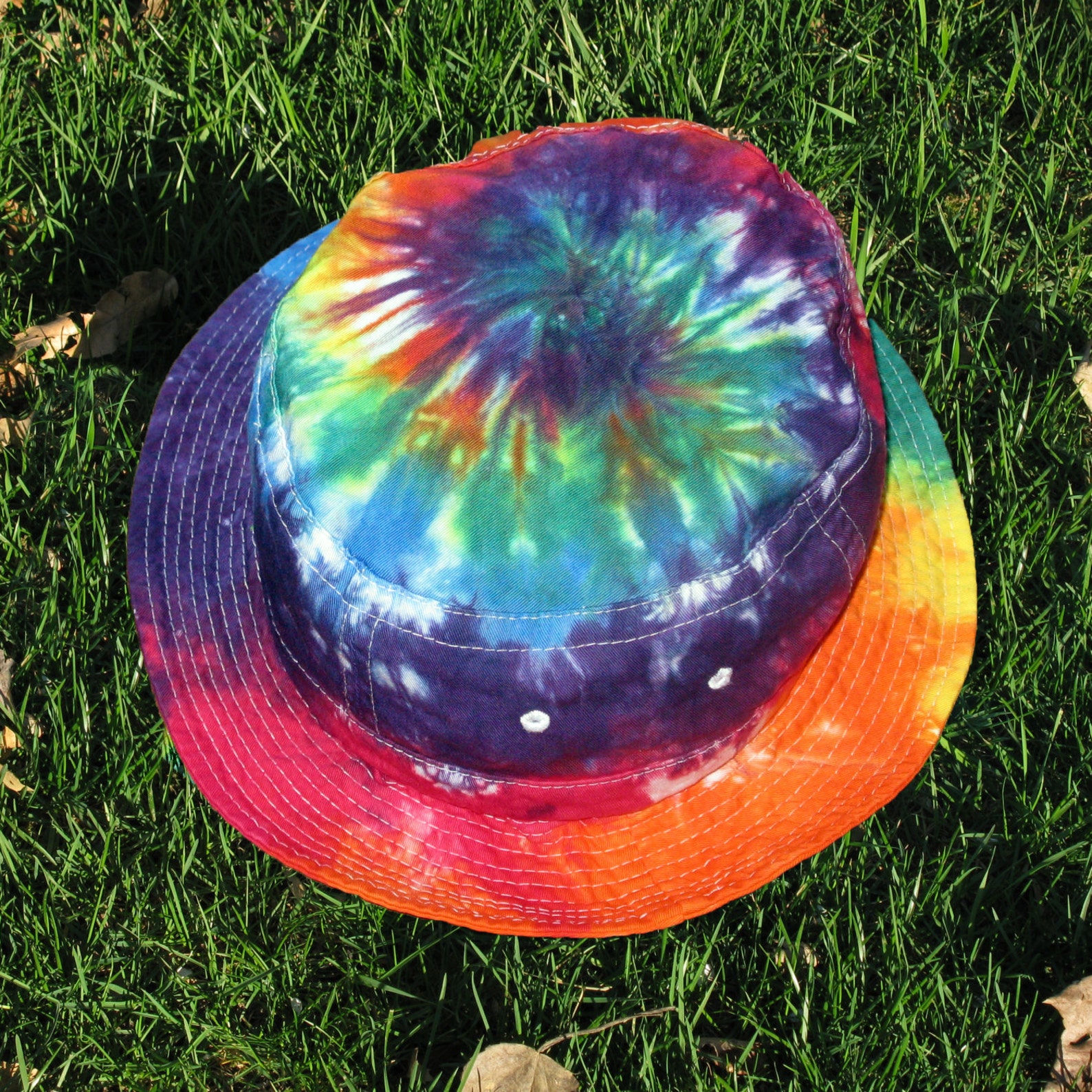 Tiedye Bucket Hat in Rainbow Swirls Etsy