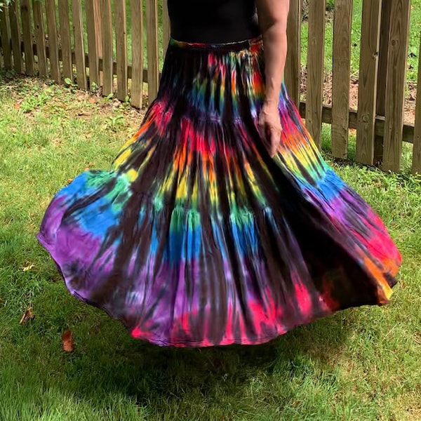 Rainbow Hippie Tie Dye Women's Skirt