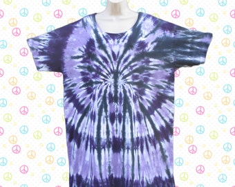 Purple and Black Tie-dye Sleep Tee or Dress