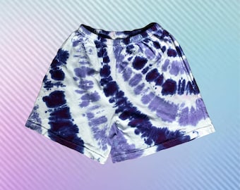 Purple Swirl Tie-Dye Shorts