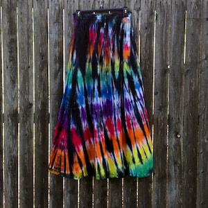 Langer Rock aus Glasmalerei-Viskose