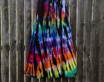 Long Stained Glass Rayon Skirt