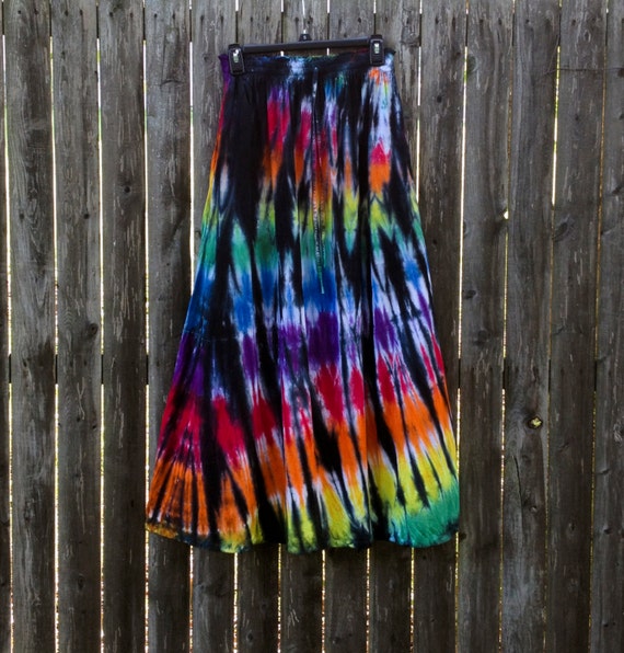 Long Stained Glass Rayon Skirt