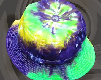 Mardi Gras Tie-Dye Bucket Hat for Kids and Adults