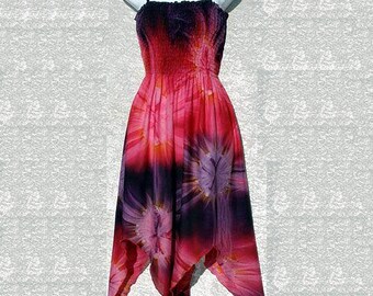 Tie-Dye Spaghetti Strap Women's Festival Dress