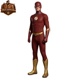 Röd superhjälteinspirerad kostym för män - Halloweenpresent för superhjältefans - Comic Con Cosplay-set