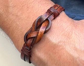 Celtic Infinity Knot Mens Leather Bracelet Men, Celtic Infinity bracelet mens,Infinity Knot Bracelet,Mens Infinity Bracelet men, Celtic knot