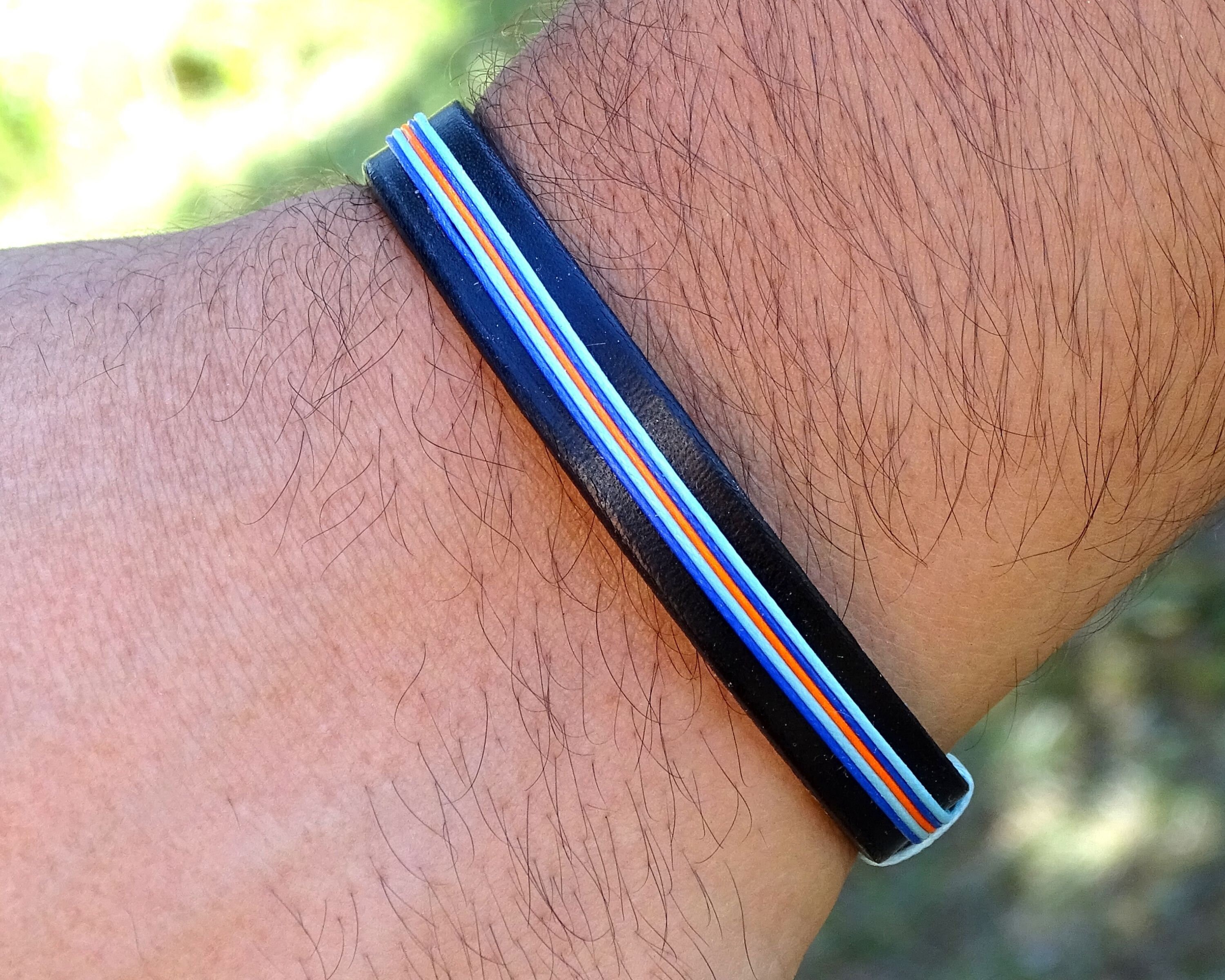 Men's Black Leather Cuff Bracelet Mens Men's Ethnic Etsy UK