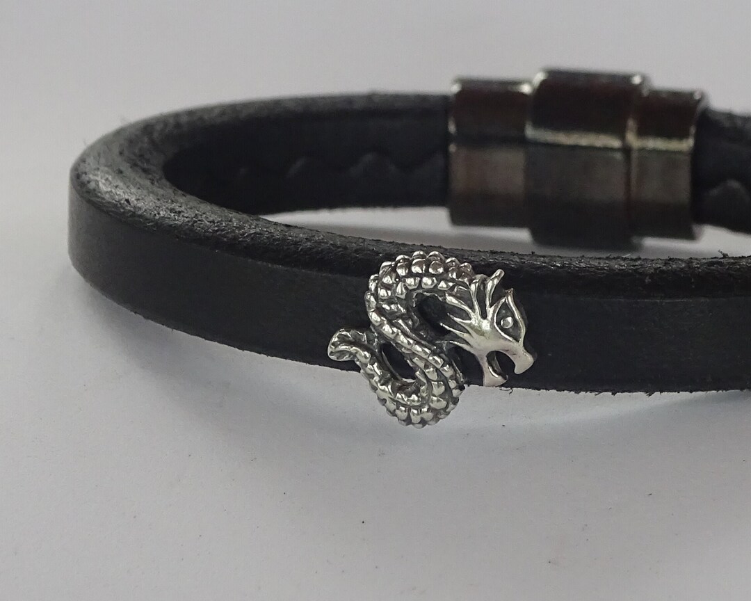 HIQIU 3D Drachen Armband Silber - Gothic Schmuck Für Herren & Damen