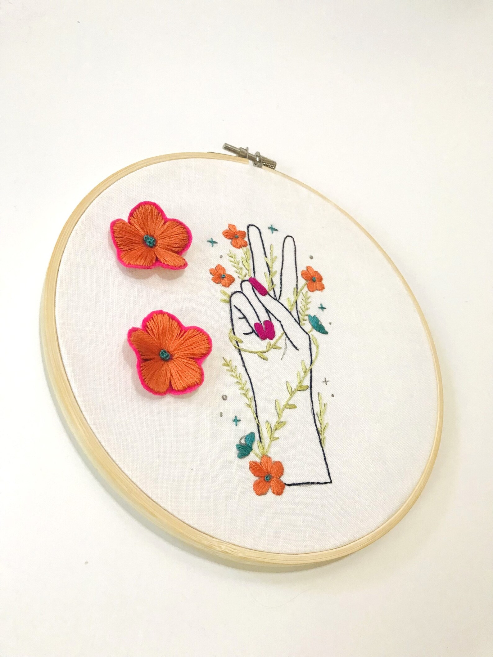 Hand Embroidery Design, PDF Embroidery Tutorial for Beginner, Stumpwork ...