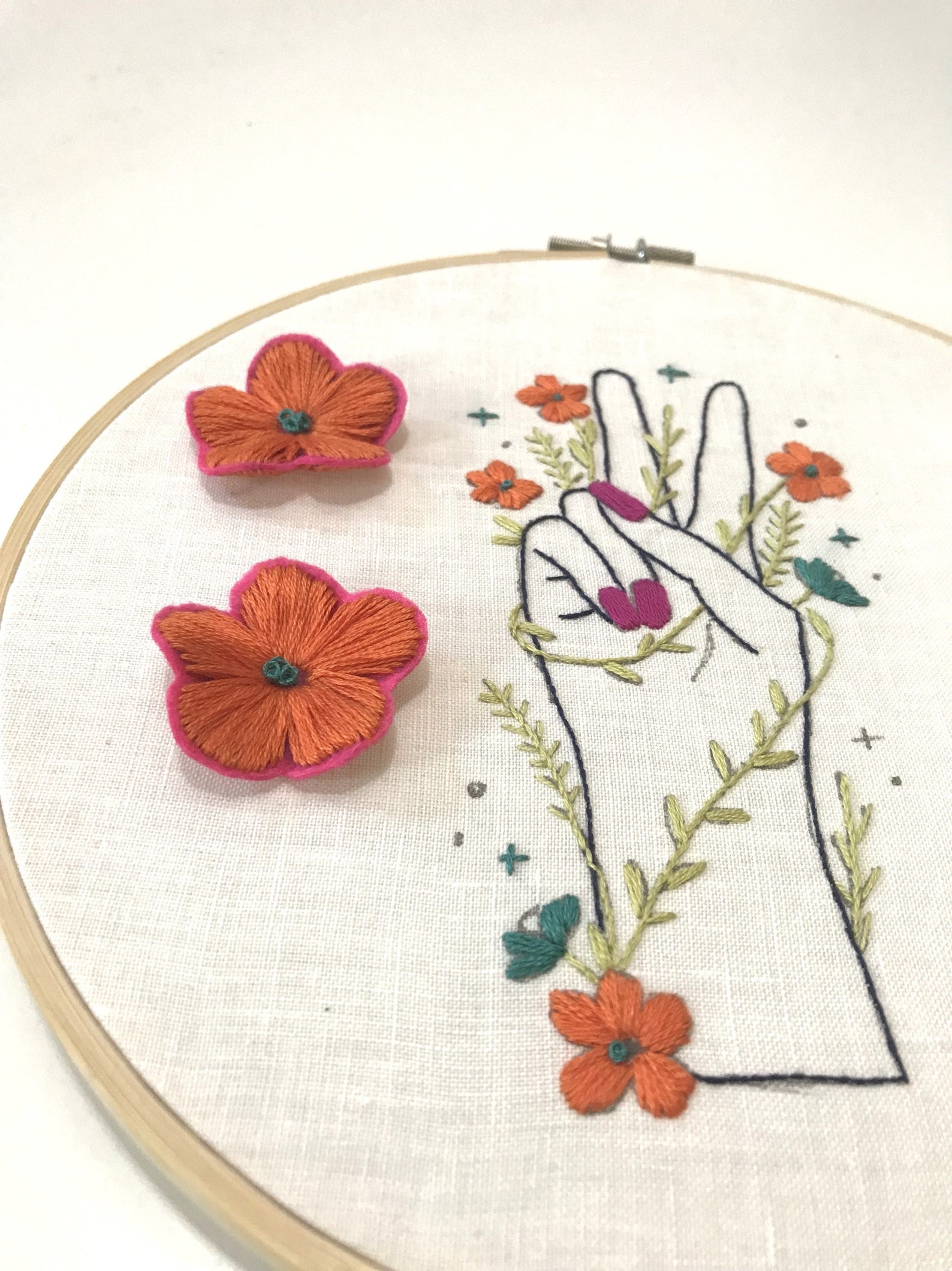 Hand Embroidery Design, PDF Embroidery Tutorial for Beginner, Stumpwork ...