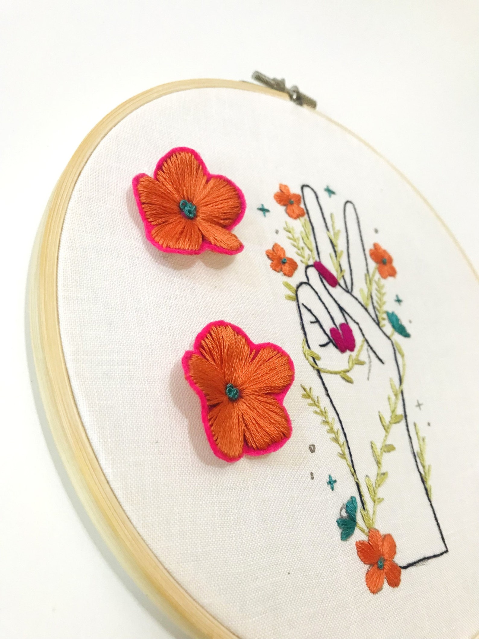 Hand Embroidery Design, PDF Embroidery Tutorial for Beginner, Stumpwork ...