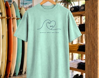 Skydda det du älskar T-shirt | Havsbevarande T-shirt | Inspirerande hav T-shirt | Komfortfärger