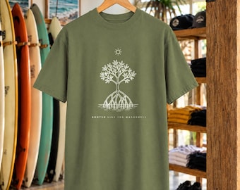 Rooted Like The Mangroves-tröja | Minimalistisk mangrove-tröja | Inspirerande havströja | Komfortfärger
