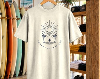 Under The Same Sun-t-shirt | Minimalistisk soltröja | Inspirerande havströja | Komfortfärger