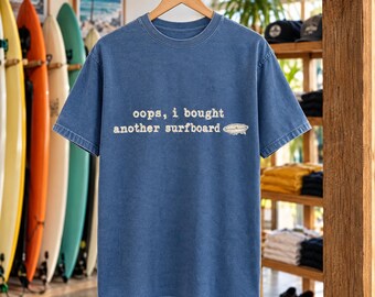 Funny Surfer T-Shirt | Quiver Only Grows, Surfboard Doodle (Comfort Colors)