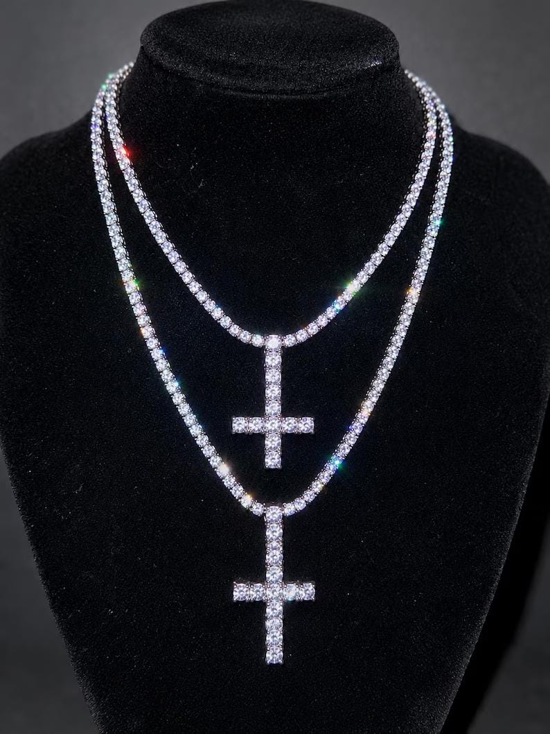 Upside Down Opium Cross Chain - Etsy