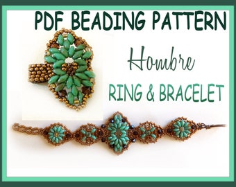 Tutorial de Anillo y Pulsera Superduo - Hombre - Patrón de Abalorios en PDF