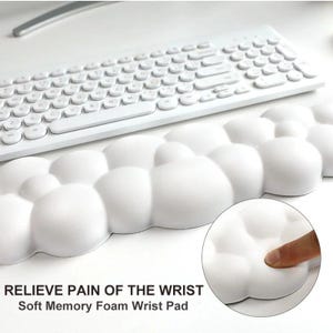 Cloud Keyboard, Wrist Rest, Mouse Pad, Cute Office Decor, Standing Desk, Throw Pillow, Memory Foam